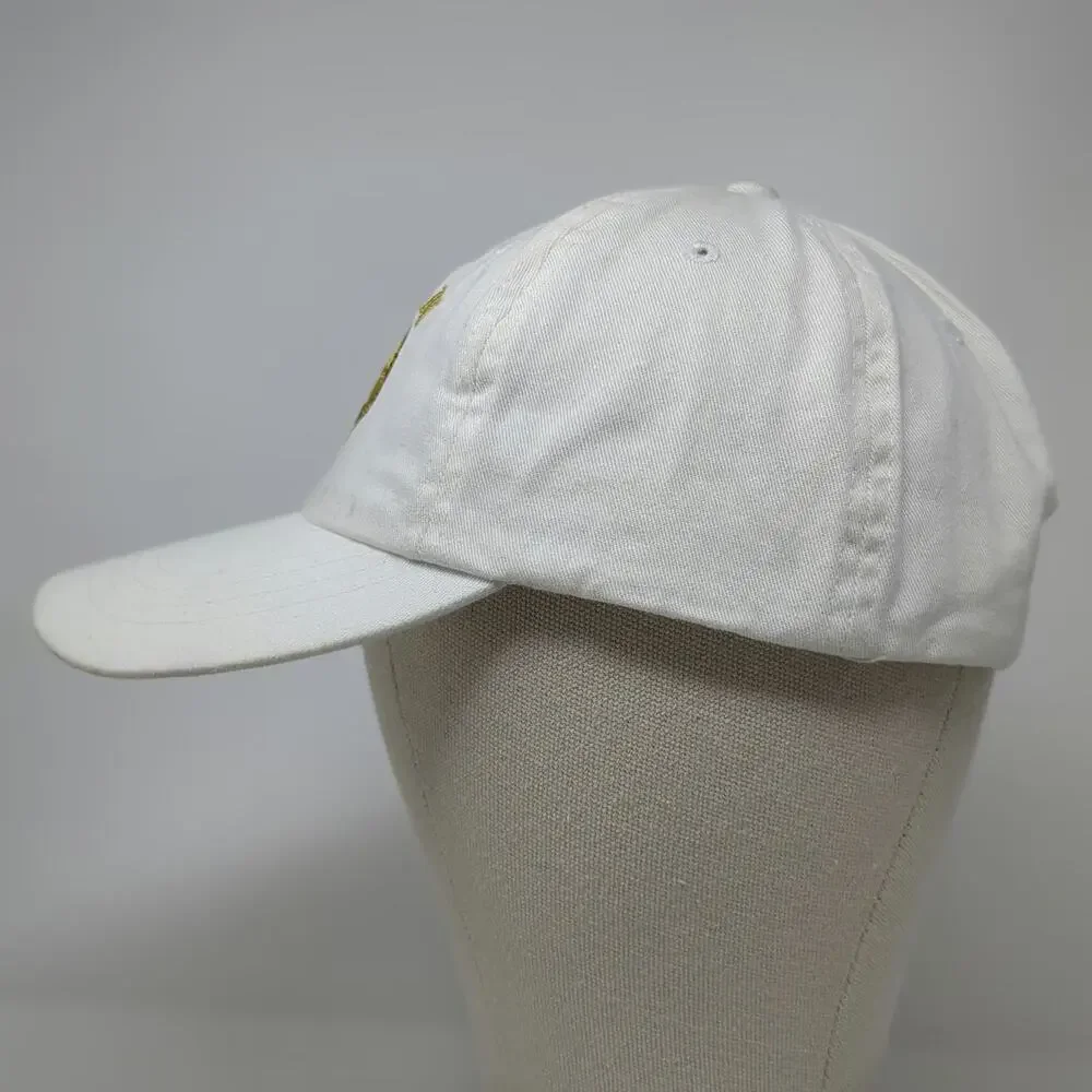 Headwear USA Baseball Cap White One Size BC Becahi Hawk Logo Slideback Strap Hat